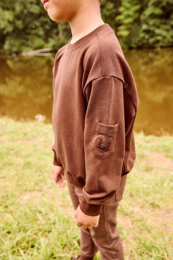 Little Parni Boys Sweatshirt (K709) - Brown