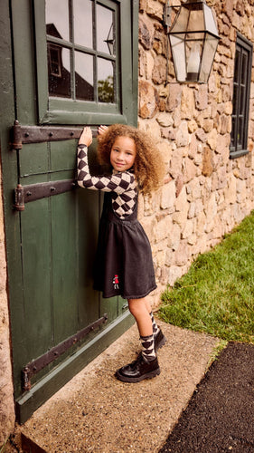 Little Parni Argyle Turtleneck (K705) - Black