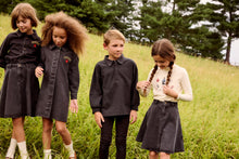Load image into Gallery viewer, Little Parni Denim Shirt Dress (K568) - Black Denim