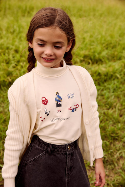 Little Parni Chunky Cardigan (K699) - Ivory – Moonlight