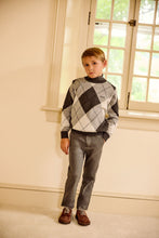 Load image into Gallery viewer, Little Parni Boys Argyle Sweater (K678) - Grey