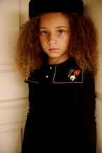 Load image into Gallery viewer, Little Parni Girls Velour Dress (K691) - Black