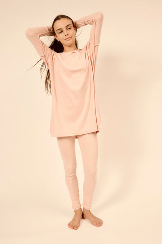 Little Parni V-Neck Teen Pajamas (PJ129) - Pink