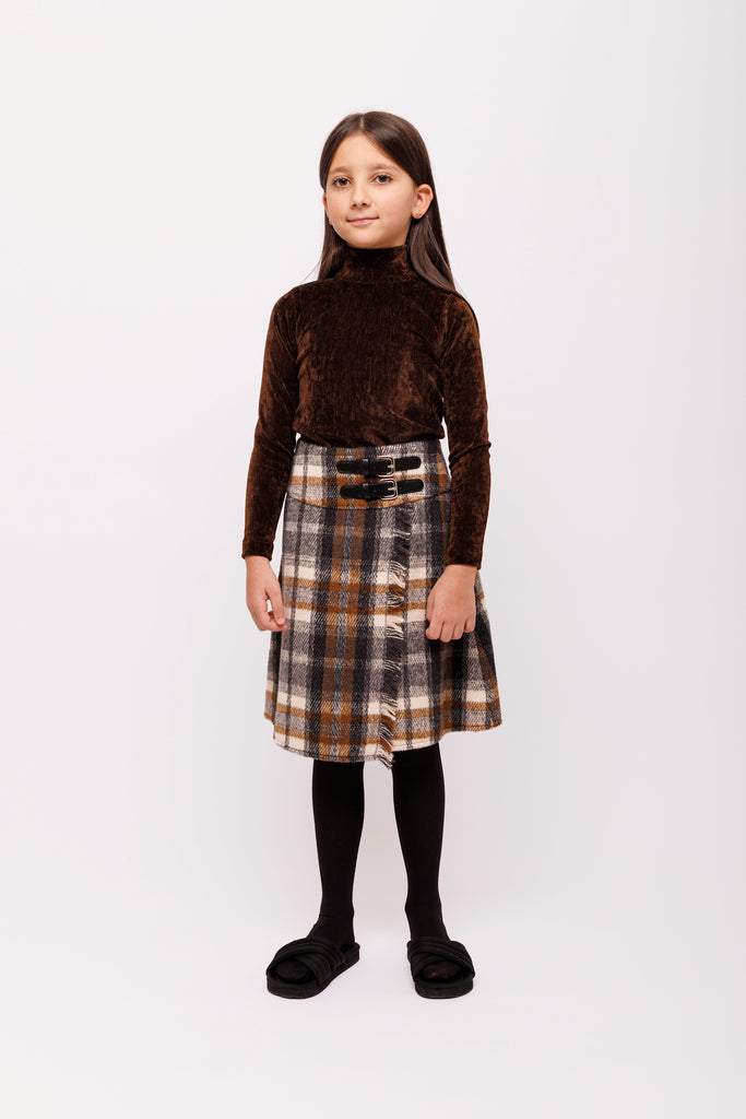 Olivia Rhode Brown Wool Skirt (2208)