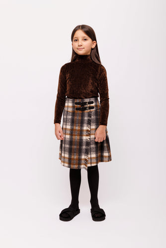 Olivia Rhode Brown Wool Skirt (2208)
