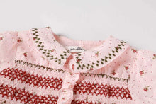 Load image into Gallery viewer, Nou Nelle Smocked Pink Romper