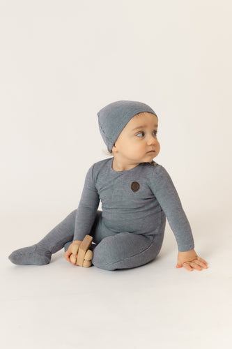 Bee & Dee Snuggle Soft Footie And Beanie - Captain Blue