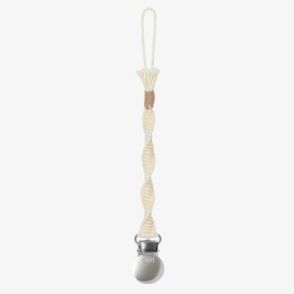 Adora Spiral Pacifier Clip - Saddle