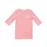Nou Nelle Stamp Tee - Coral (3/4 Sleeve)