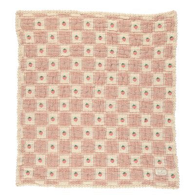 Bebe Organic Strawberry Waffle Blanket - Summer Strawberry