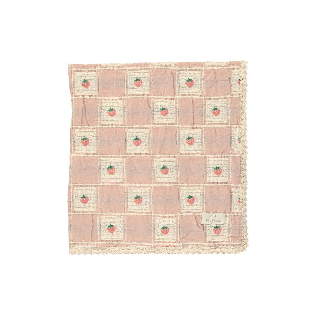 Bebe Organic Strawberry Patchwork Blanket