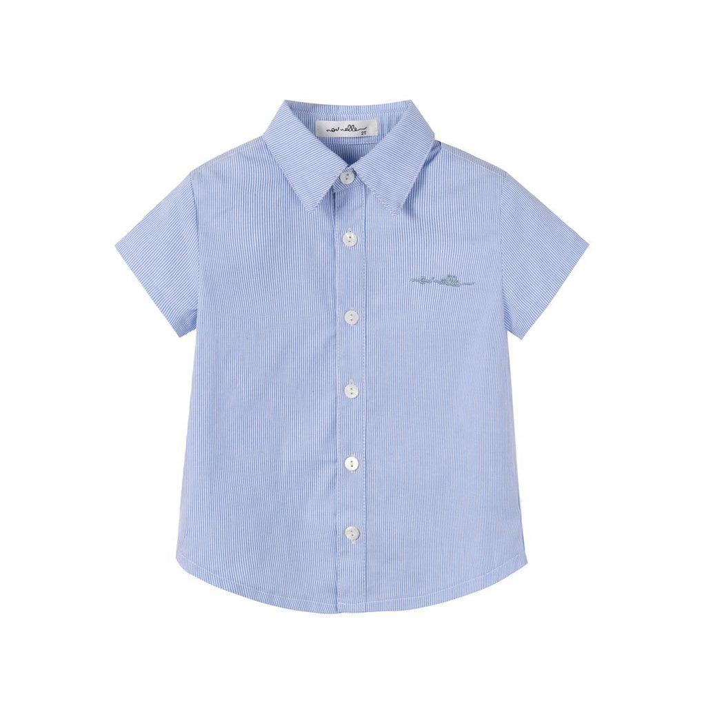 Nou Nelle Striped Boy Set - Light Blue