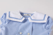 Load image into Gallery viewer, Nou Nelle Striped Double Breasted Dress (Short Sleeve)