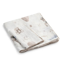 Load image into Gallery viewer, Petite Belle Teddy's Tale Swaddle &amp; Burp Cloth Set