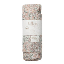 Load image into Gallery viewer, Petite Belle Liberty Floral Swaddle &amp; Burp Cloth Set