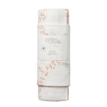 Load image into Gallery viewer, Petite Belle Pink Lattice Swaddle &amp; Burp Cloth Set