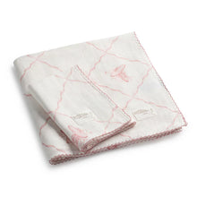 Load image into Gallery viewer, Petite Belle Rose Ballet Swaddle &amp; Burp Cloth Set