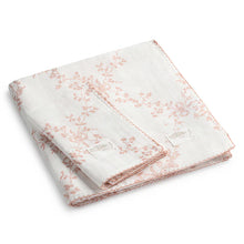 Load image into Gallery viewer, Petite Belle Pink Lattice Swaddle &amp; Burp Cloth Set