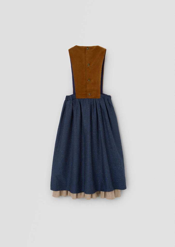 Popelin Terracotta Midi Dress With Embroidered Bib (102.3)