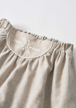 Load image into Gallery viewer, Popelin Beige Velvet Vest And Midi Skirt With Tucks And Embroidered Yoke (104.1 / 106.1)
