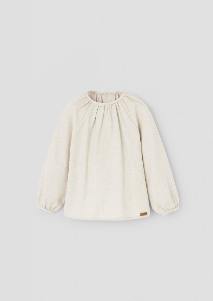 Popelin Sand Raglan Sleeve Blouse (16.5)