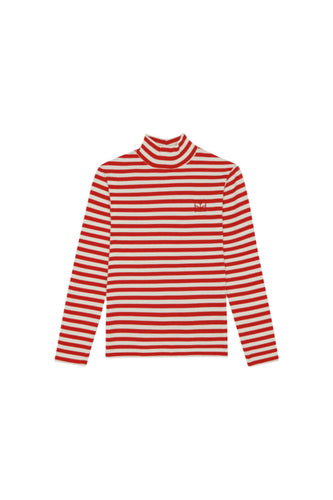 The Campamento Red Stripes Turtleneck T-shirt