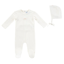 Load image into Gallery viewer, Kipp Bebe Pointelle Romper and Bonnet - Blush