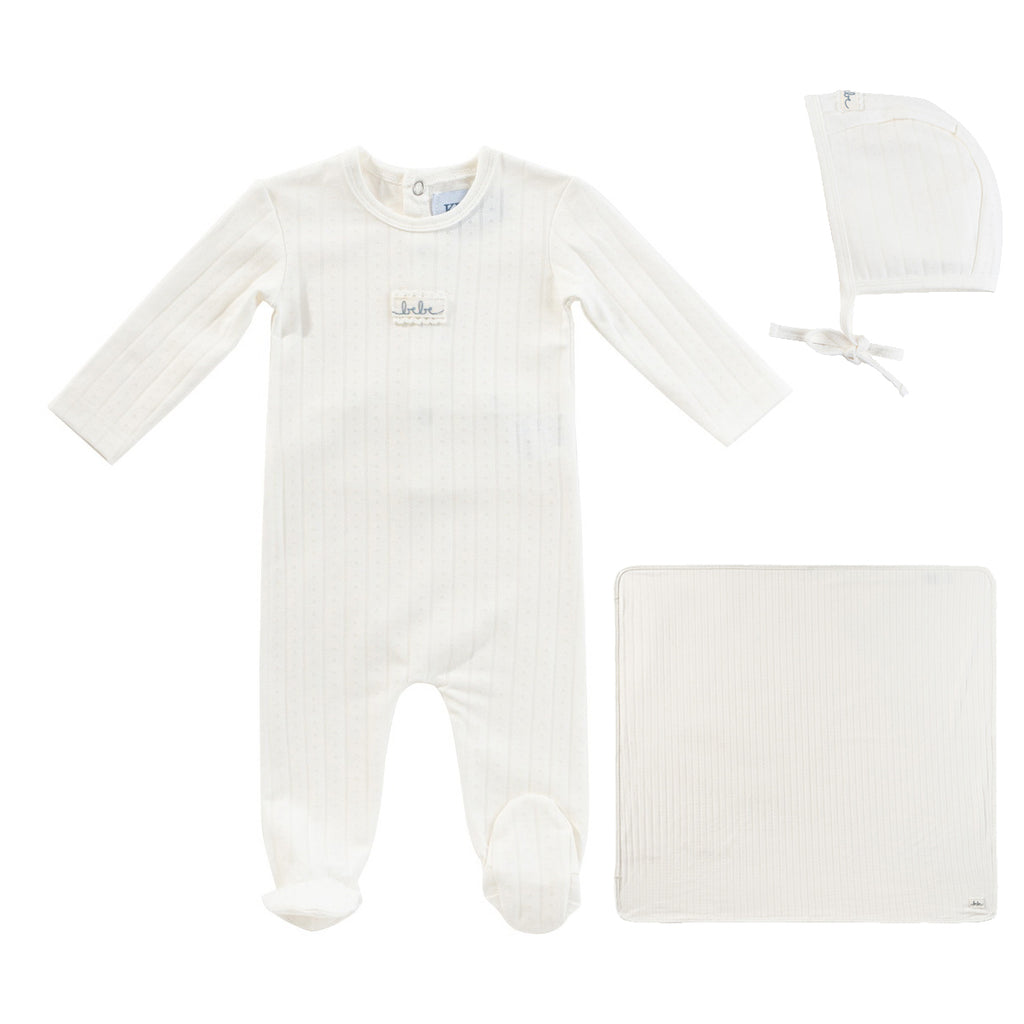 Kipp Bebe Pointelle 3PC Set - Blue