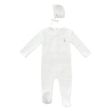 Kipp Logo Romper and Bonnet - Blue