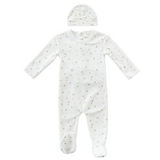 Kipp Bud Romper and Hat - Stone