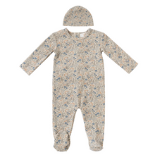 Load image into Gallery viewer, Kipp Floral Romper and Hat - Blue