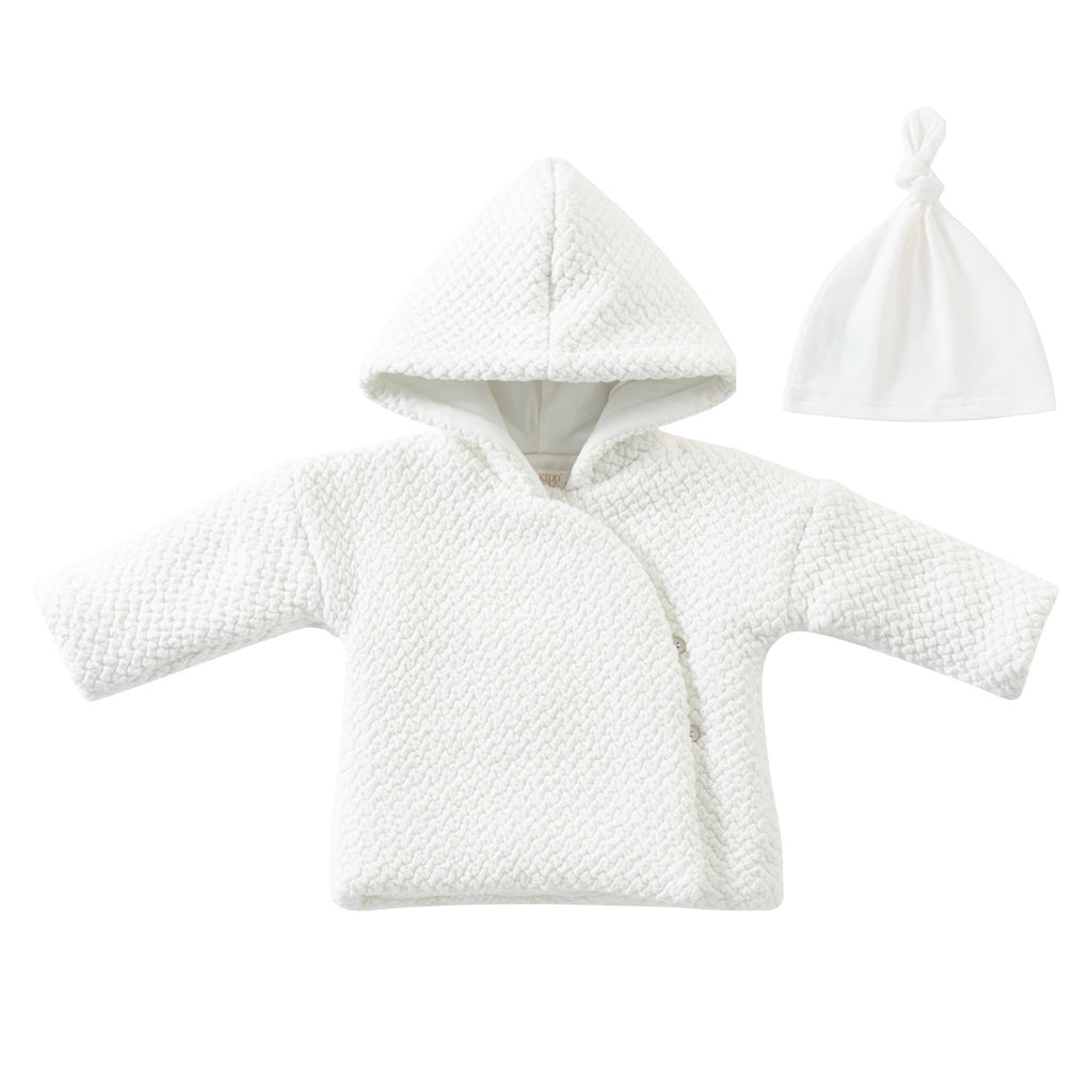 Kipp Textured Cotton Jacket And Hat White 3M - Main Image