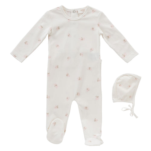 Kipp Butterfly Romper & Bonnet Set - Pink