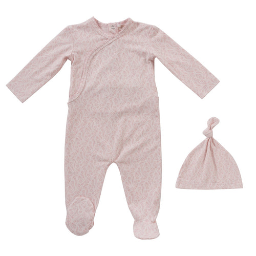Kipp Tulip Romper & Bonnet - Pink