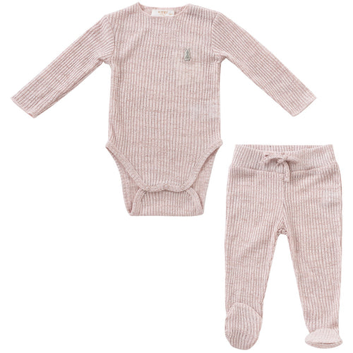 Kipp Slub Knit 2PC Set - Pink