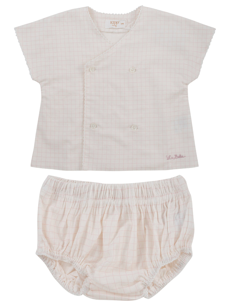 Kipp Baby Windowpane Set - Pink