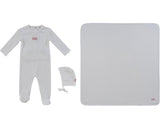 Kipp Baby Enfant Rib Layette Set - White/Pink