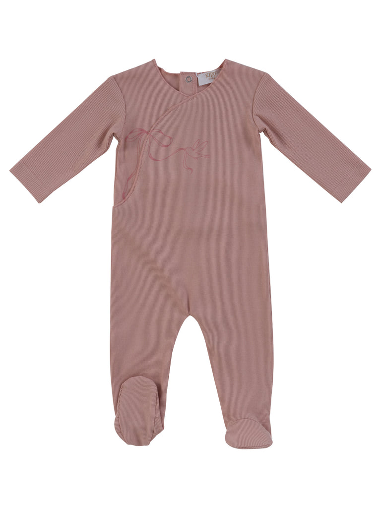 Kipp Baby Flutter Bow Footie - Pink