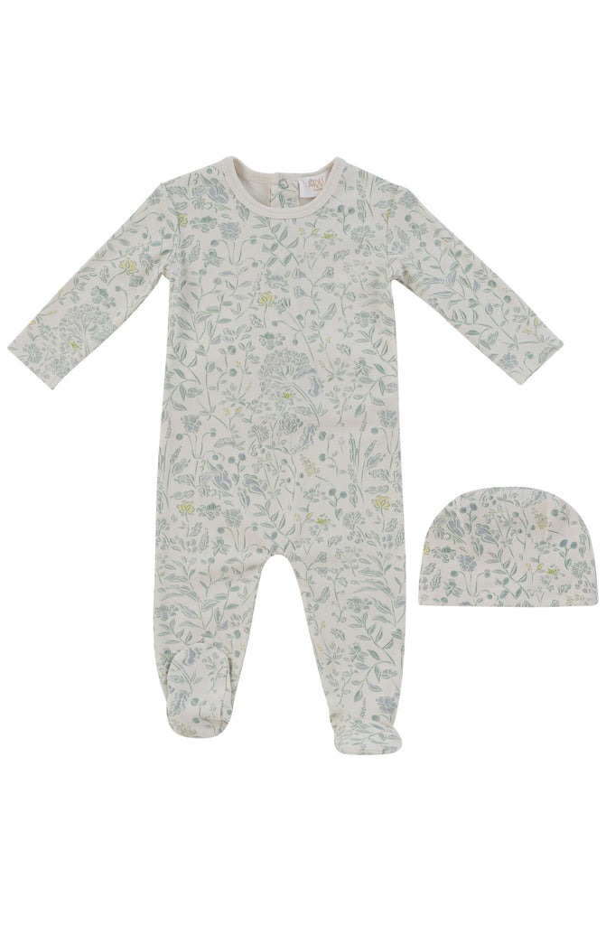 Kipp Baby Sprout Footie And Hat - Blue
