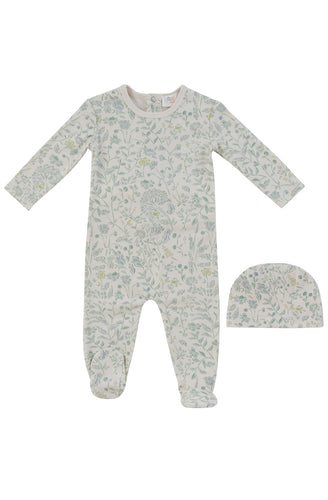Kipp Baby Sprout Footie And Hat - Blue