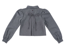 Load image into Gallery viewer, Kipp Cynthia Pinstripe Shirt And Skirt Set - Grey