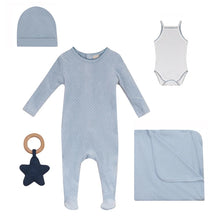 Load image into Gallery viewer, Bubani Polka Dotted Collection Velour Take Me Home Set - Blue
