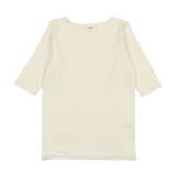 Lil Legs Bamboo Tee Three Quarter Sleeve - Cream