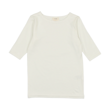 Load image into Gallery viewer, Lil Legs Bamboo Tee Three Quarter Sleeve - Off White