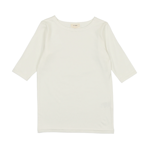 Lil Legs Bamboo Tee Three Quarter Sleeve - Off White