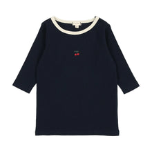 Load image into Gallery viewer, Lil Legs Three Quarter Sleeve Tee - Navy/Cherry