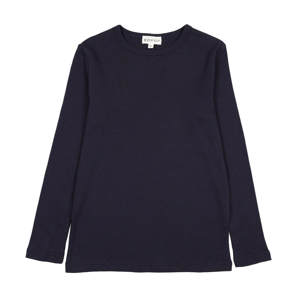 Bopop Navy Long Sleeve Tee