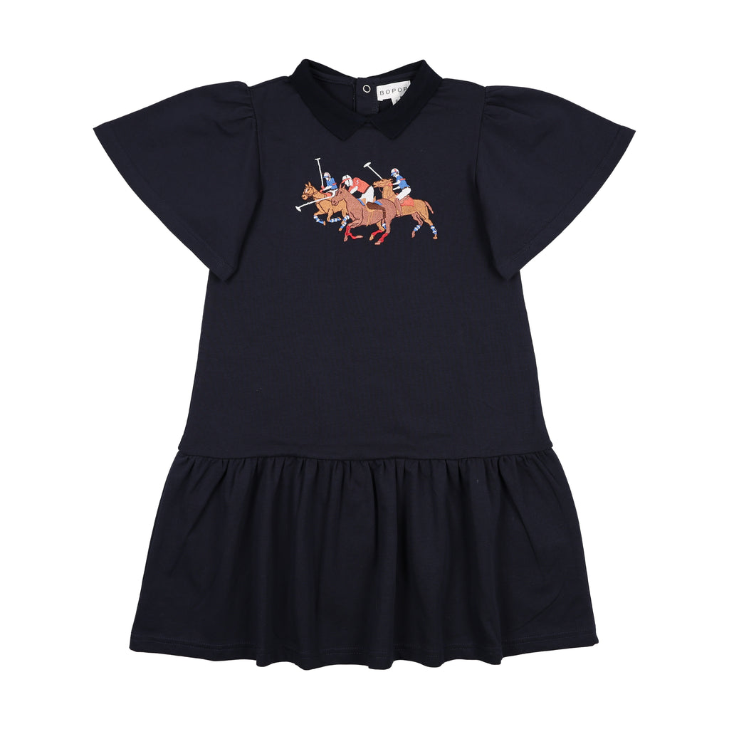 Bopop Navy Horse Dress