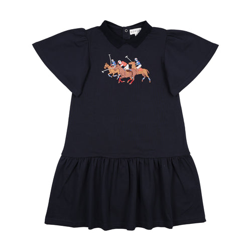 Bopop Navy Horse Dress