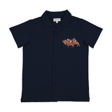 Bopop Navy Horse Grandpa Tee Polo